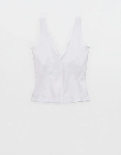 Aerie Double V-Neck Braless Tank Top