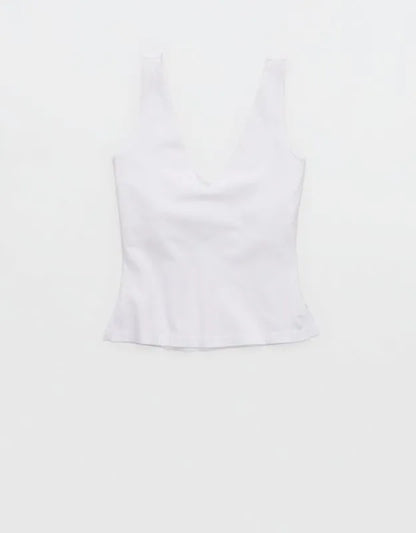 Aerie Double V-Neck Braless Tank Top