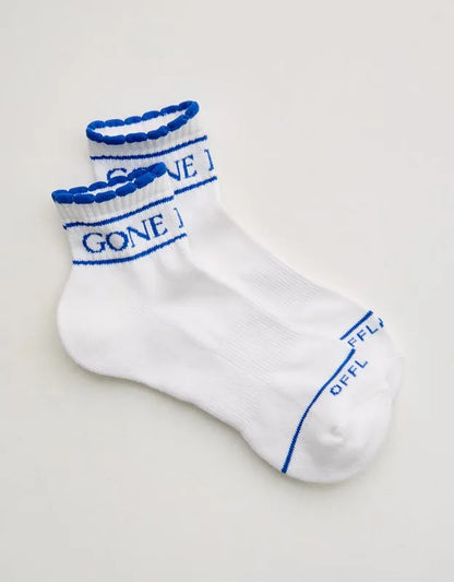 OFFLINE By Aerie Scalloped Short Crew Socks
