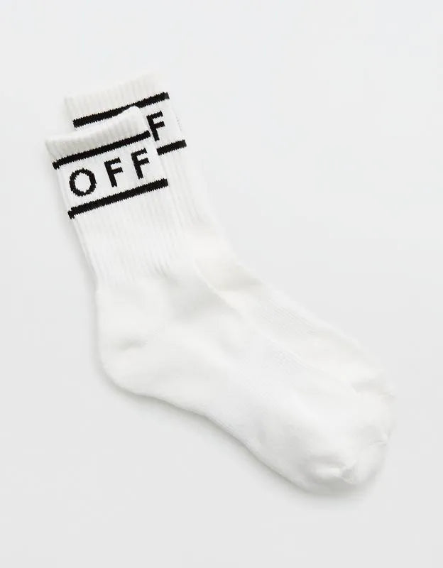 OFFLINE By Aerie Graphic Crew Socks