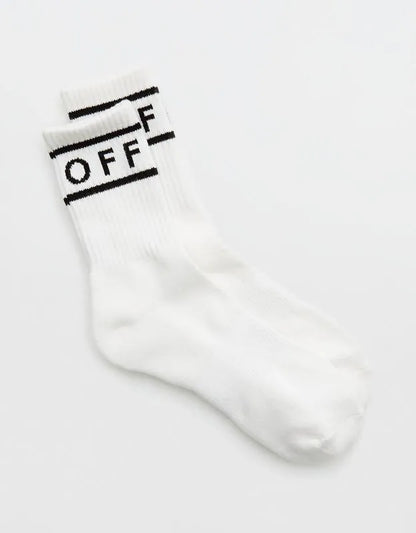 OFFLINE By Aerie Graphic Crew Socks