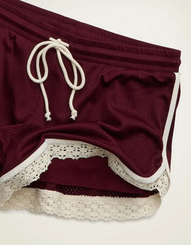 AE Lace Trim Mesh Short