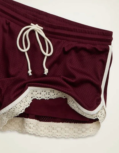 AE Lace Trim Mesh Short