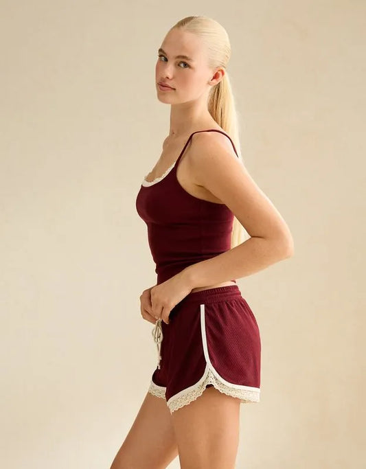 AE Lace Trim Mesh Short