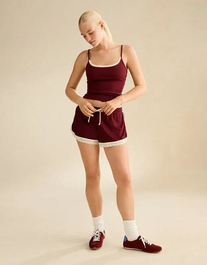 AE Lace Trim Mesh Short