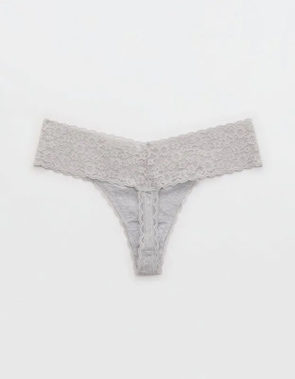 Superchill Vintage Lace Cotton Thong Underwear
