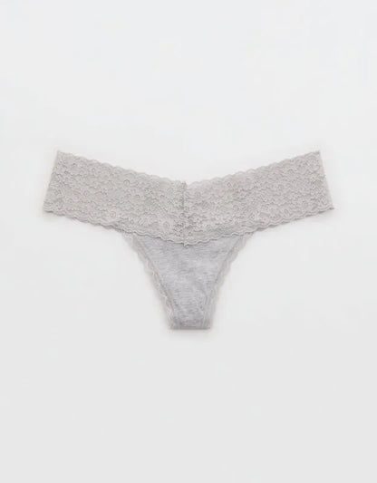 Superchill Vintage Lace Cotton Thong Underwear