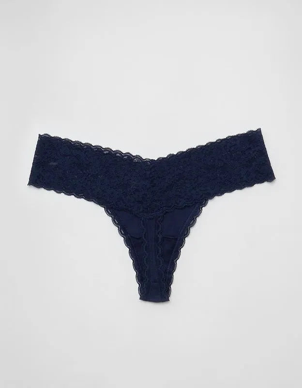 Superchill Vintage Lace Cotton Thong Underwear