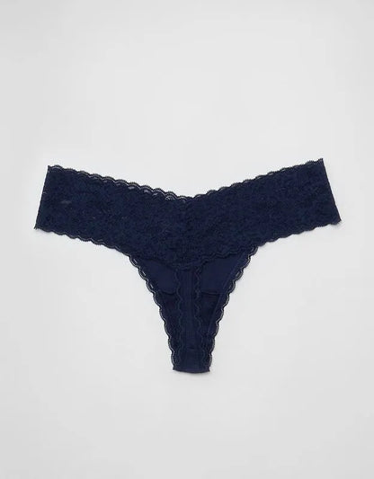 Superchill Vintage Lace Cotton Thong Underwear
