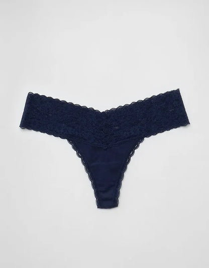 Superchill Vintage Lace Cotton Thong Underwear