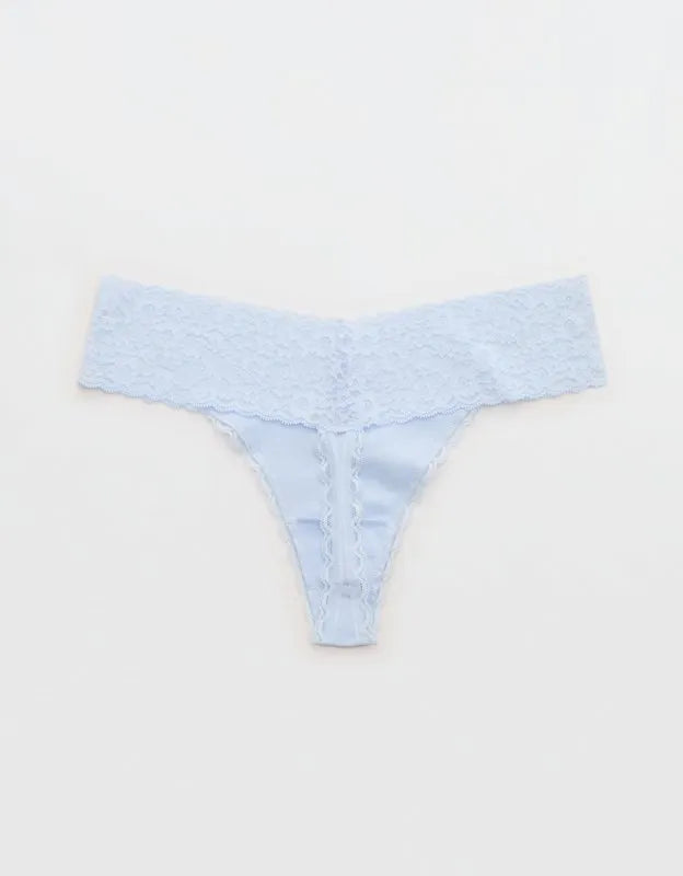 Superchill Vintage Lace Cotton Thong Underwear