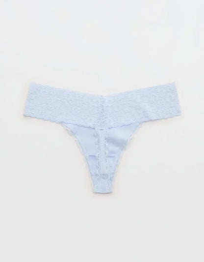 Superchill Vintage Lace Cotton Thong Underwear