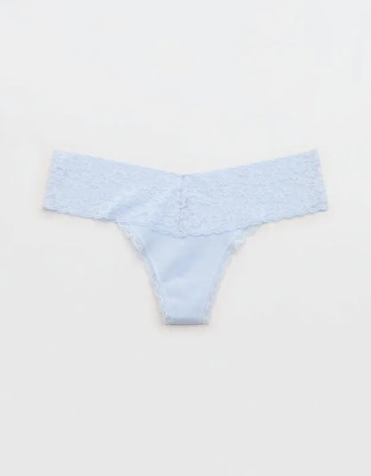 Superchill Vintage Lace Cotton Thong Underwear