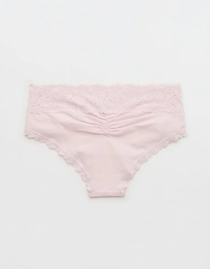 Superchill Cotton Rosey Lace Cheeky Underwear