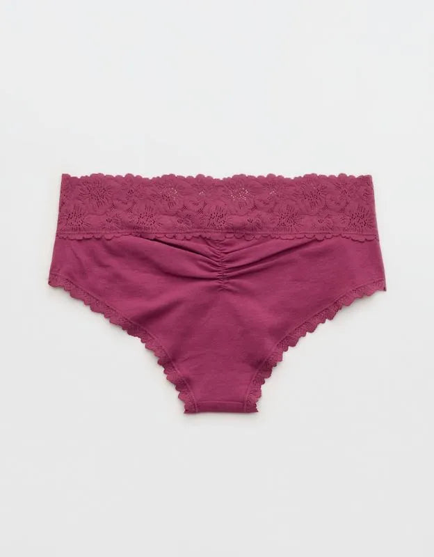 Superchill Cotton Rosey Lace Cheeky Underwear