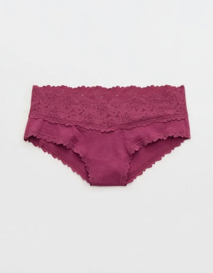 Superchill Cotton Rosey Lace Cheeky Underwear