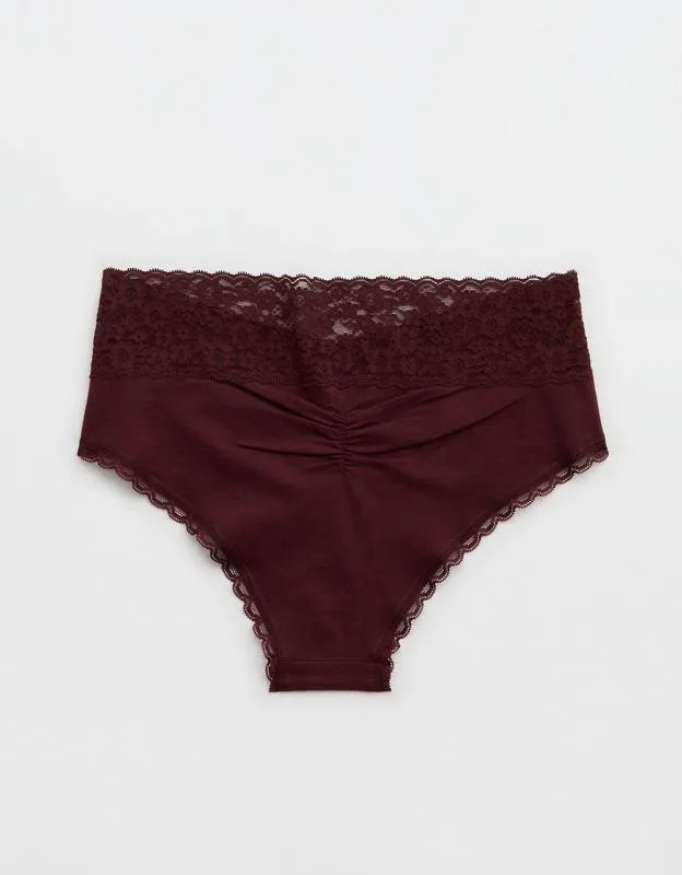 Superchill Vintage Lace Cotton Cheeky Underwear