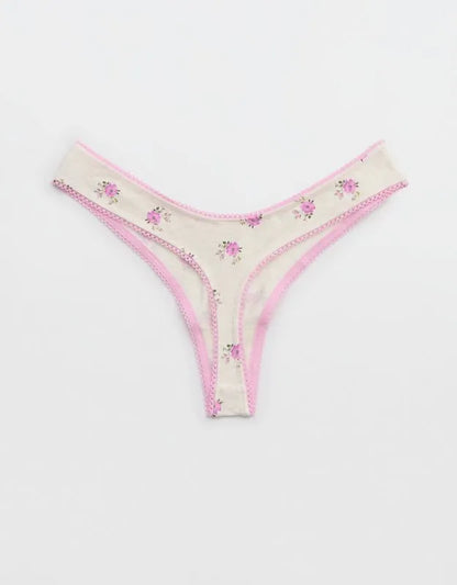 Superchill Cotton Picot Thong Underwear