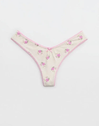Superchill Cotton Picot Thong Underwear
