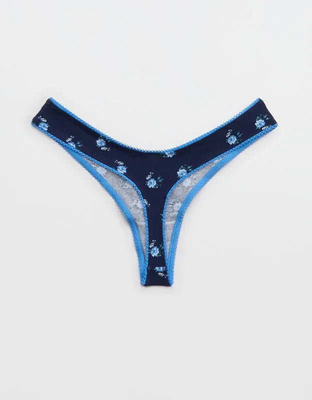 Superchill Cotton Picot Thong Underwear