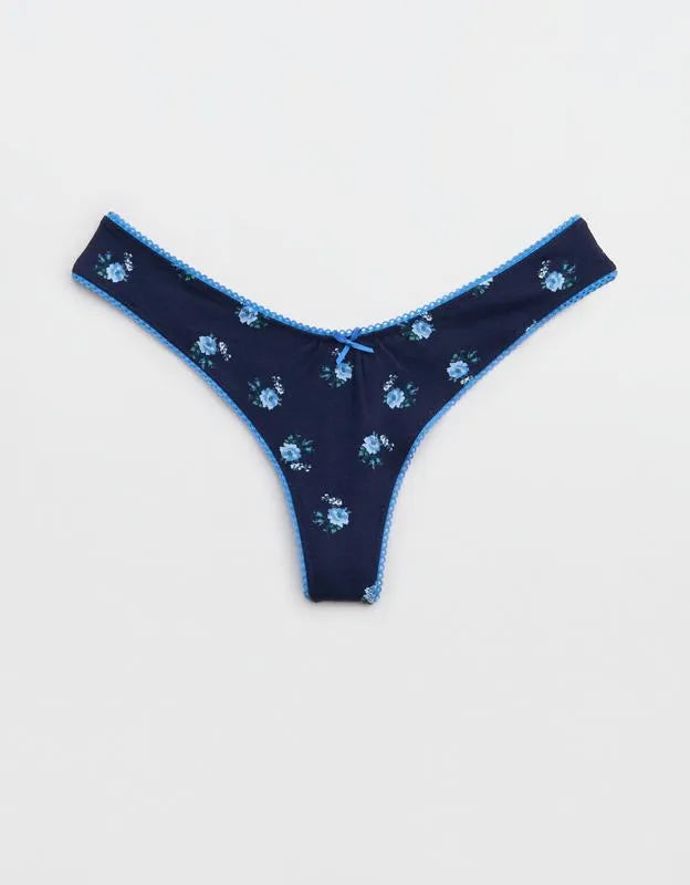 Superchill Cotton Picot Thong Underwear