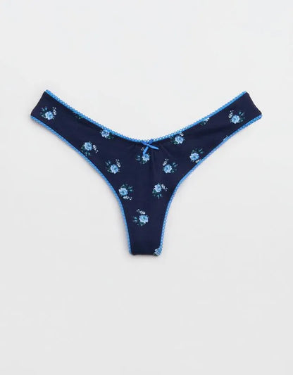 Superchill Cotton Picot Thong Underwear