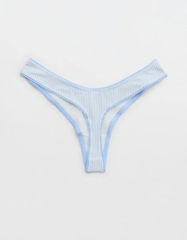 Superchill Cotton Picot Thong Underwear