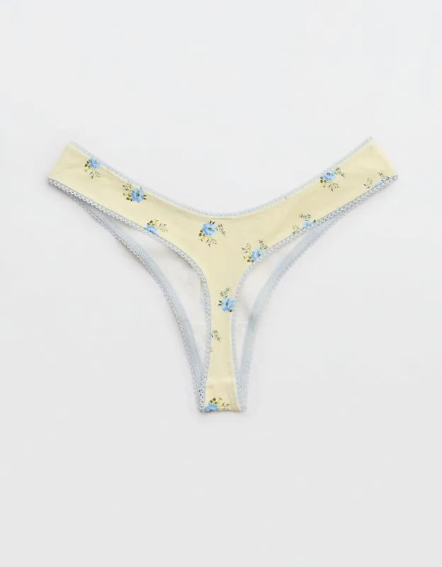 Superchill Cotton Picot Thong Underwear