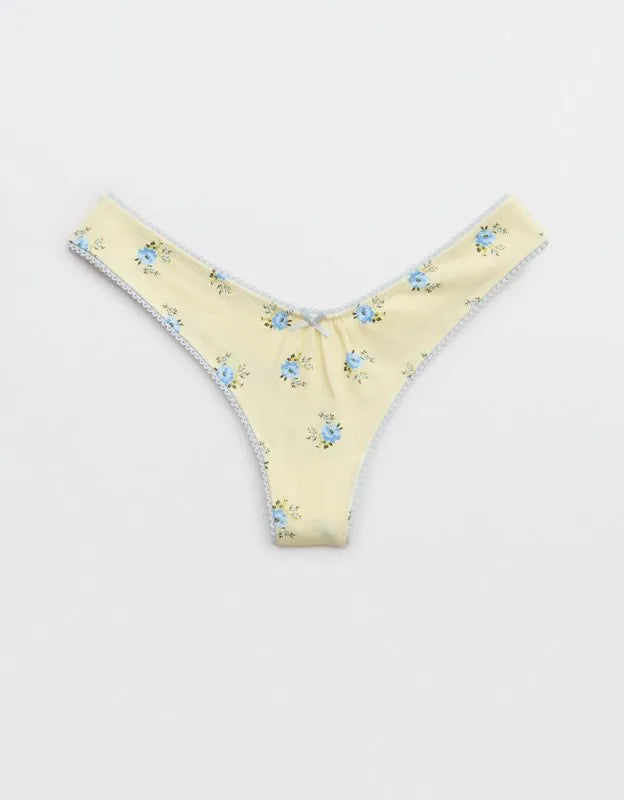 Superchill Cotton Picot Thong Underwear