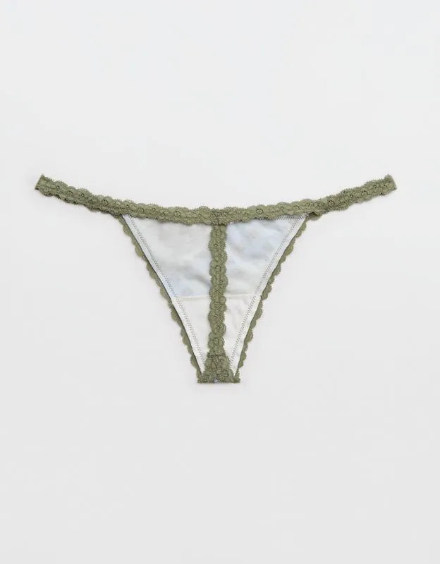 Superchill Cotton with Lace Thong Underwear