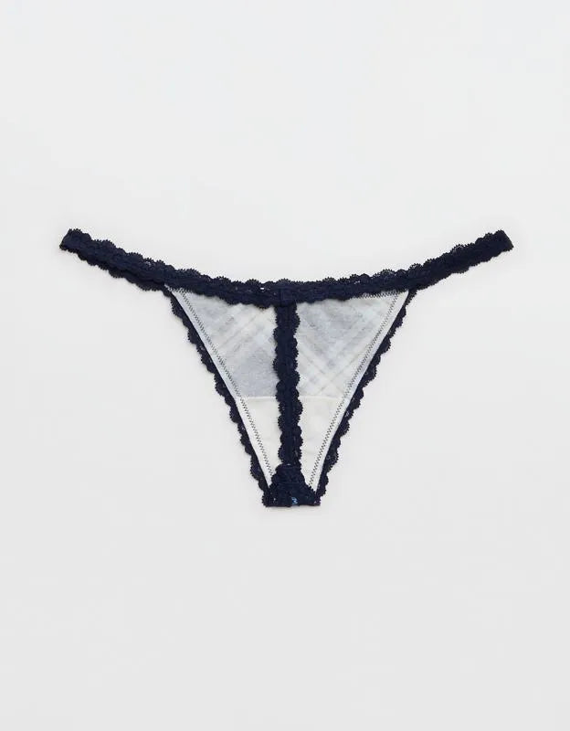 Superchill Cotton with Lace Thong Underwear