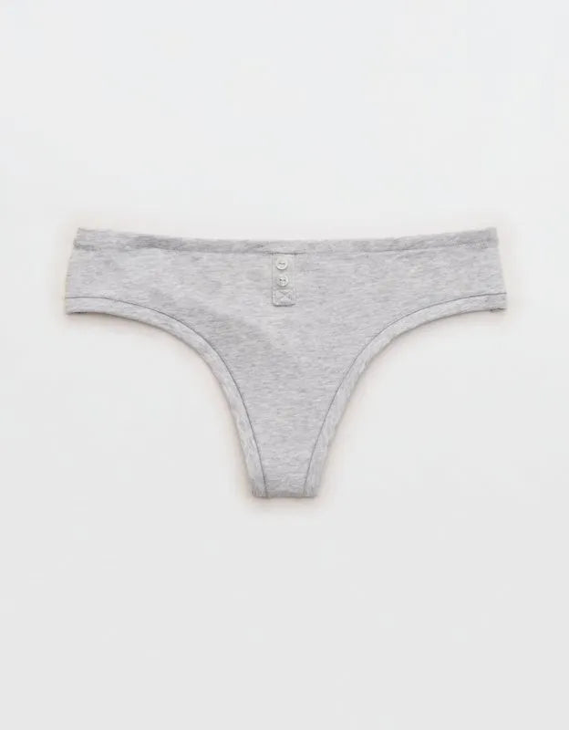 Superchill Cotton Button Thong Underwear