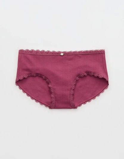Superchill Cotton Pointelle Lace Boybrief Underwear
