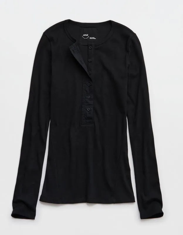 Aerie Essential Henley Layering T-Shirt