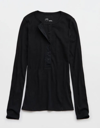 Aerie Essential Henley Layering T-Shirt