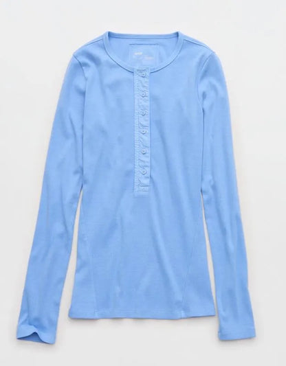 Aerie Essential Henley Layering T-Shirt