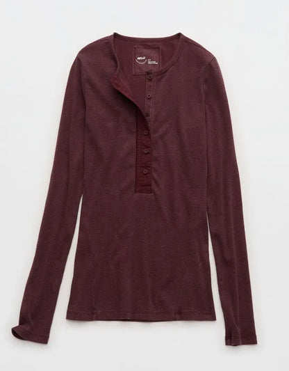 Aerie Essential Henley Layering T-Shirt