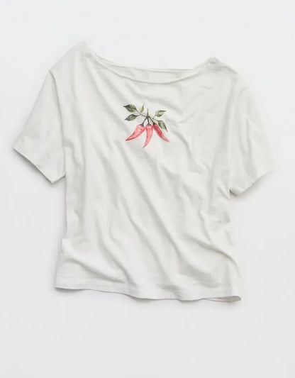 Aerie Off-The-Shoulder Relaxed T-Shirt