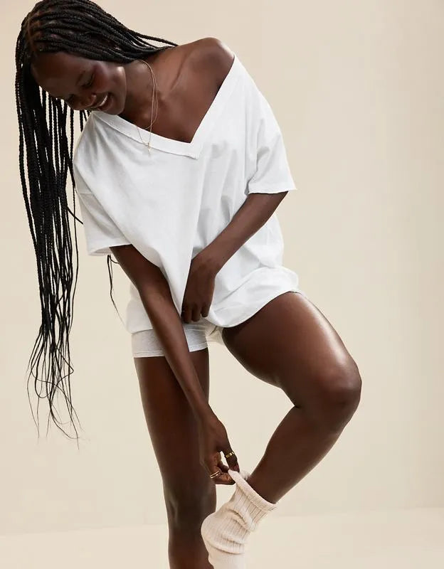 Aerie Oversized V-Neck Boyfriend T-Shirt