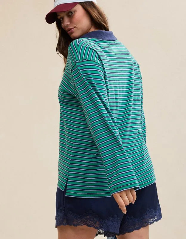 Aerie Cozy Polo Boyfriend T-Shirt