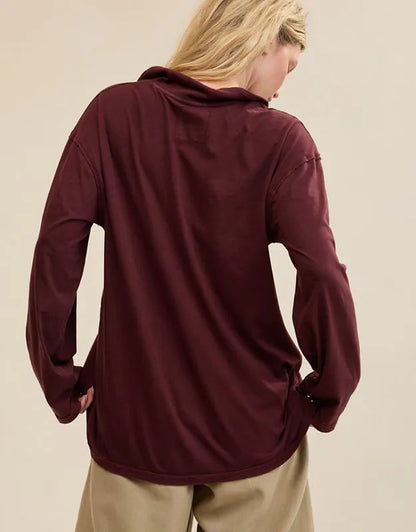 Aerie Cozy Polo Boyfriend T-Shirt