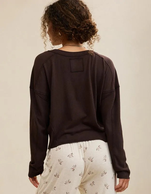 Aerie Happy Snit Henley T-Shirt