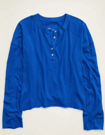 Aerie Happy Snit Henley T-Shirt