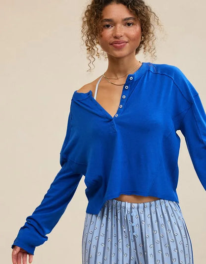 Aerie Happy Snit Henley T-Shirt