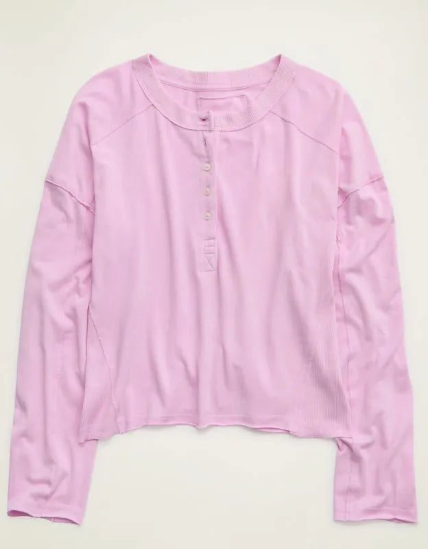 Aerie Happy Snit Henley T-Shirt