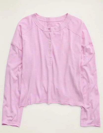 Aerie Happy Snit Henley T-Shirt