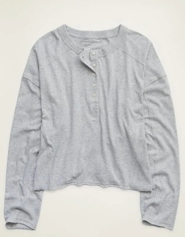Aerie Happy Snit Henley T-Shirt