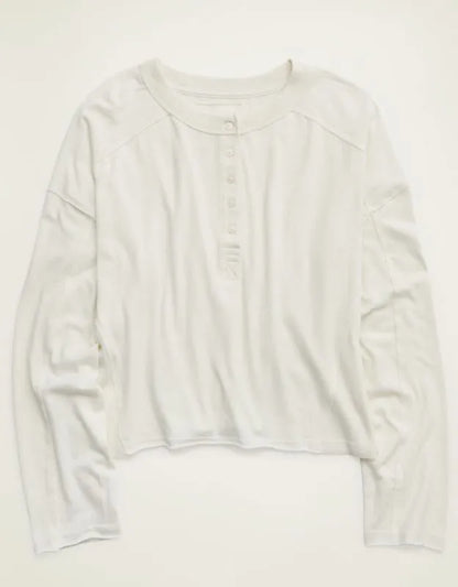 Aerie Happy Snit Henley T-Shirt