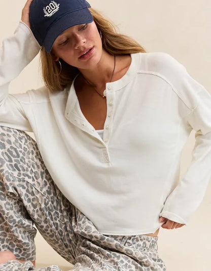 Aerie Happy Snit Henley T-Shirt
