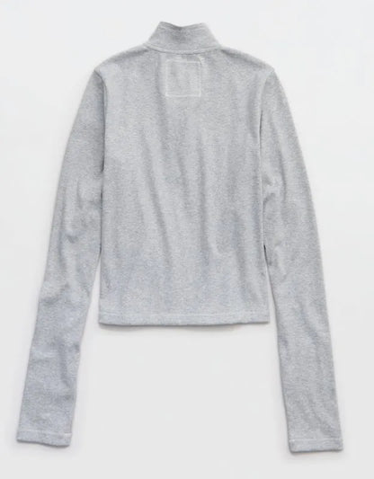 Aerie Long Sleeve Quarter Zip T-Shirt